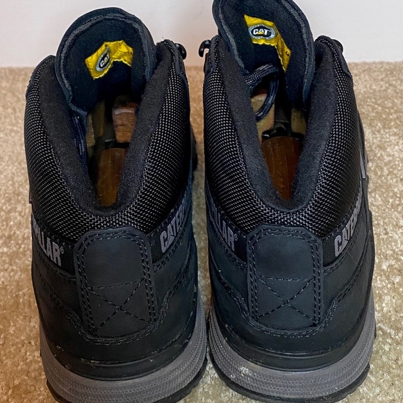 Caterpillar Men’s Size 7.5 Black Leather Boots - Picture 3 of 6